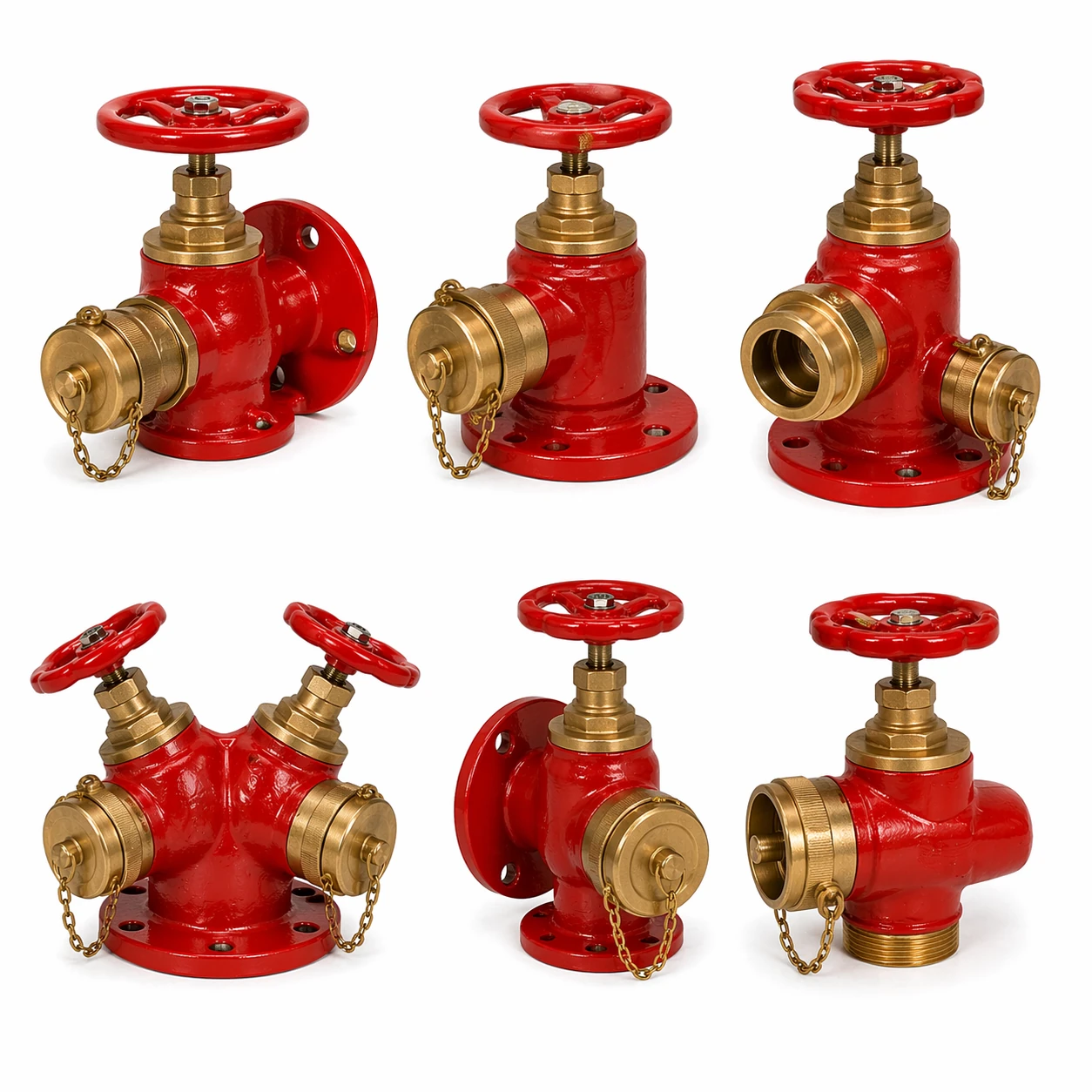 Landing valve for building risers, route illustration