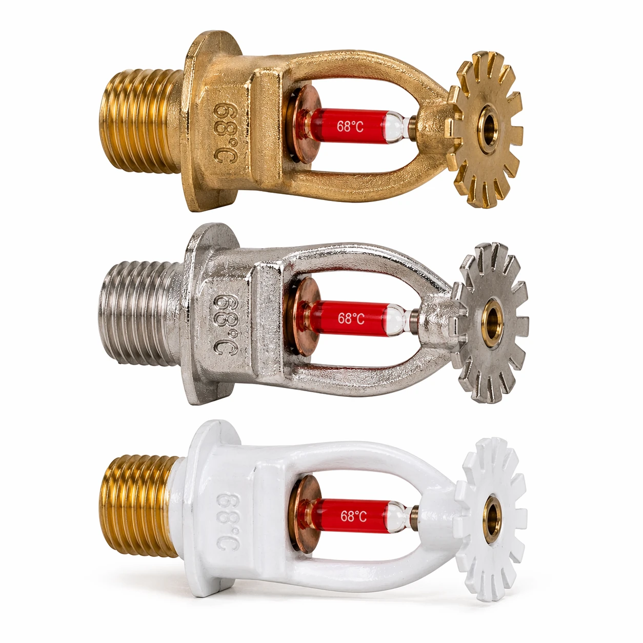 Sidewall sprinkler head for wall mounting, series routing illustration