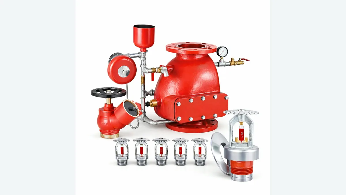 Sprinkler valve and trim components prepared for actuation quote review