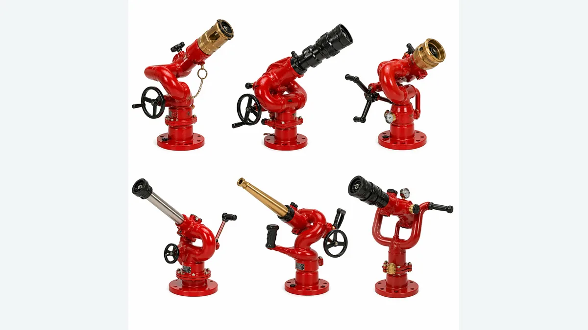 Fire monitor models with base flanges prepared for quote review